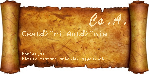 Csatári Antónia névjegykártya